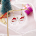 Shangjie oem joyas regalos de Navidad pendientes de moda al por mayor para mujeres lindo santa claus joyas de Navidad